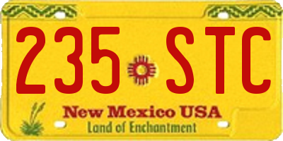 NM license plate 235STC
