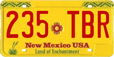 NM license plate 235TBR