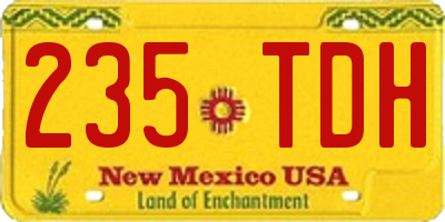 NM license plate 235TDH