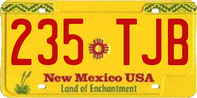NM license plate 235TJB