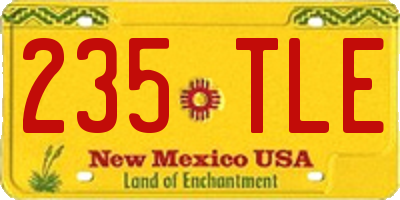 NM license plate 235TLE