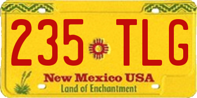 NM license plate 235TLG