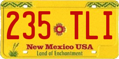 NM license plate 235TLI