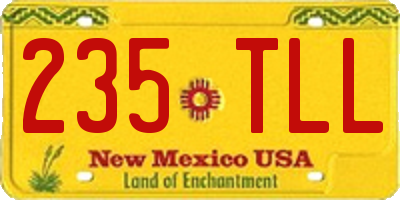NM license plate 235TLL