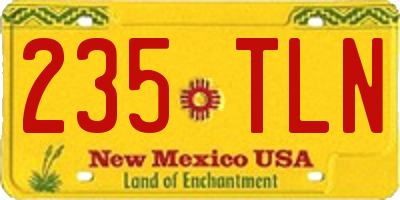 NM license plate 235TLN