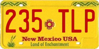 NM license plate 235TLP