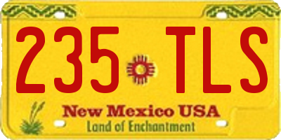 NM license plate 235TLS