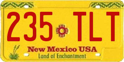 NM license plate 235TLT