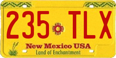 NM license plate 235TLX