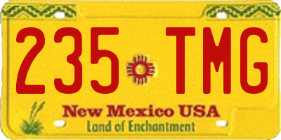 NM license plate 235TMG