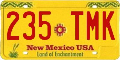 NM license plate 235TMK