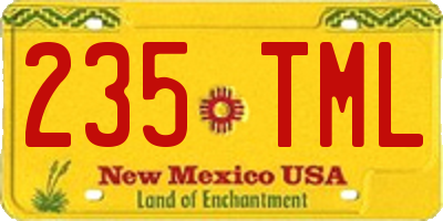NM license plate 235TML