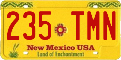 NM license plate 235TMN