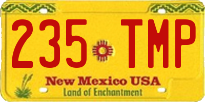 NM license plate 235TMP