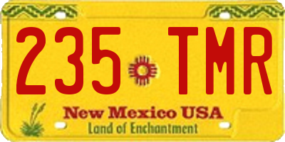 NM license plate 235TMR