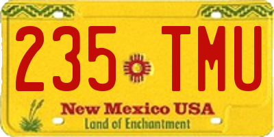 NM license plate 235TMU