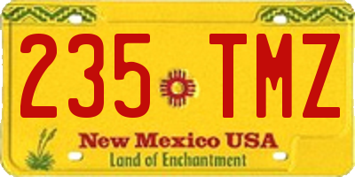 NM license plate 235TMZ