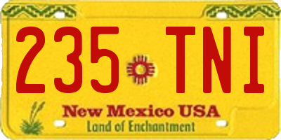 NM license plate 235TNI