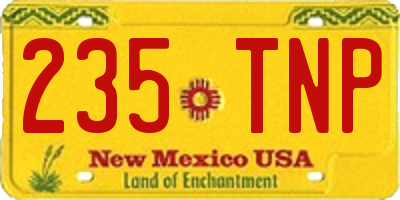 NM license plate 235TNP