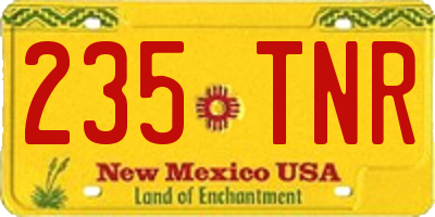 NM license plate 235TNR