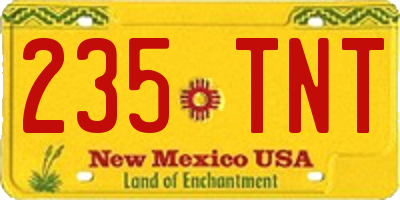 NM license plate 235TNT