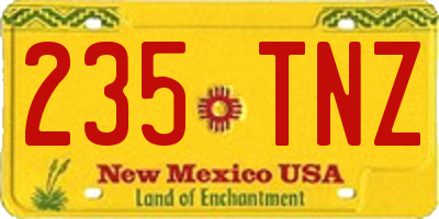 NM license plate 235TNZ