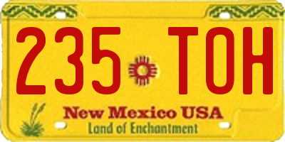 NM license plate 235TOH