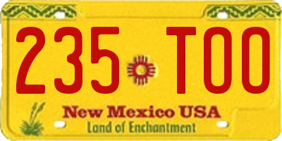 NM license plate 235TOO