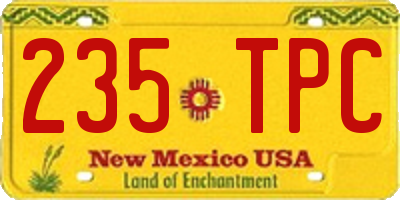 NM license plate 235TPC