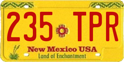 NM license plate 235TPR