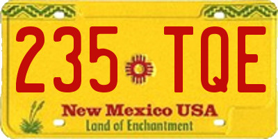 NM license plate 235TQE