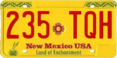 NM license plate 235TQH