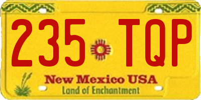 NM license plate 235TQP