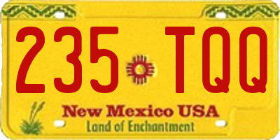 NM license plate 235TQQ