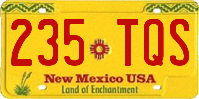 NM license plate 235TQS