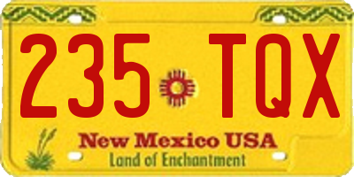 NM license plate 235TQX