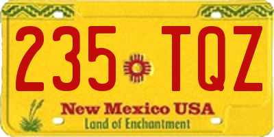 NM license plate 235TQZ
