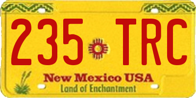 NM license plate 235TRC