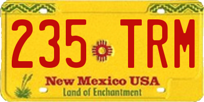 NM license plate 235TRM