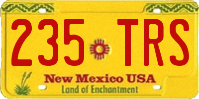 NM license plate 235TRS