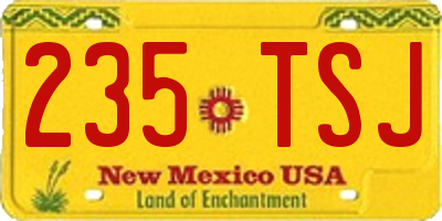 NM license plate 235TSJ