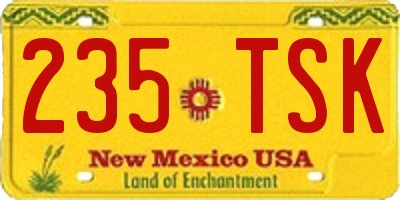 NM license plate 235TSK