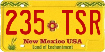 NM license plate 235TSR