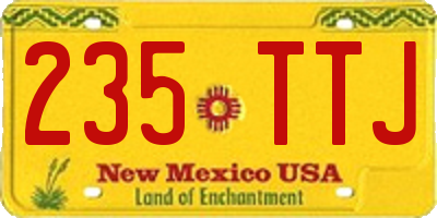 NM license plate 235TTJ