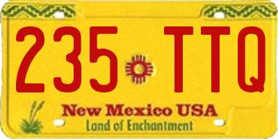 NM license plate 235TTQ
