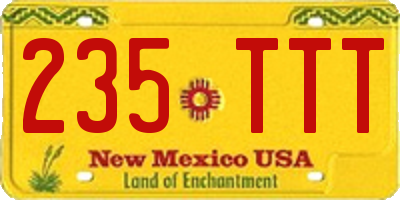 NM license plate 235TTT