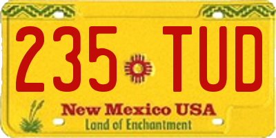 NM license plate 235TUD