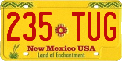 NM license plate 235TUG