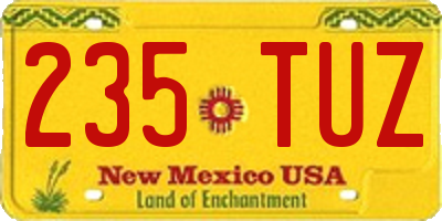 NM license plate 235TUZ