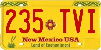 NM license plate 235TVI